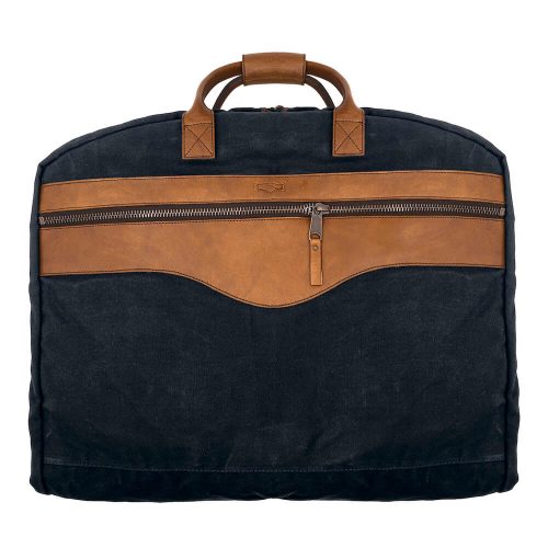 Campaign Waxed Canvas Garment Bag WW GB HK NVY front folded