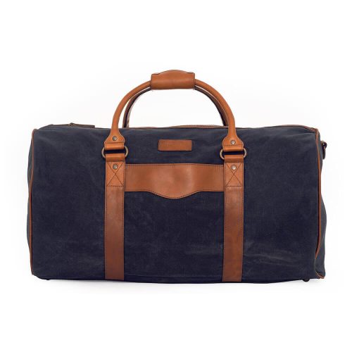 Campaign Waxed Canvas Large Field Duffle WW FDLG HK NVY 00 00 front