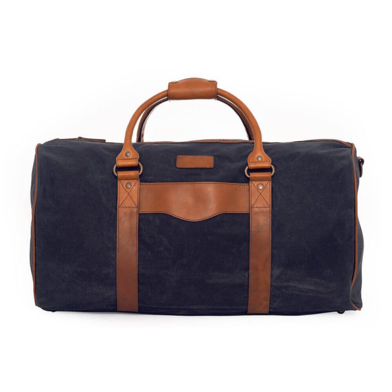 Campaign Waxed Canvas Large Field Duffle WW FDLG HK NVY 00 00 front