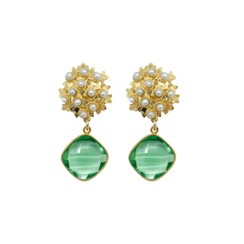 JardinPearlGreenquartzEarring 2