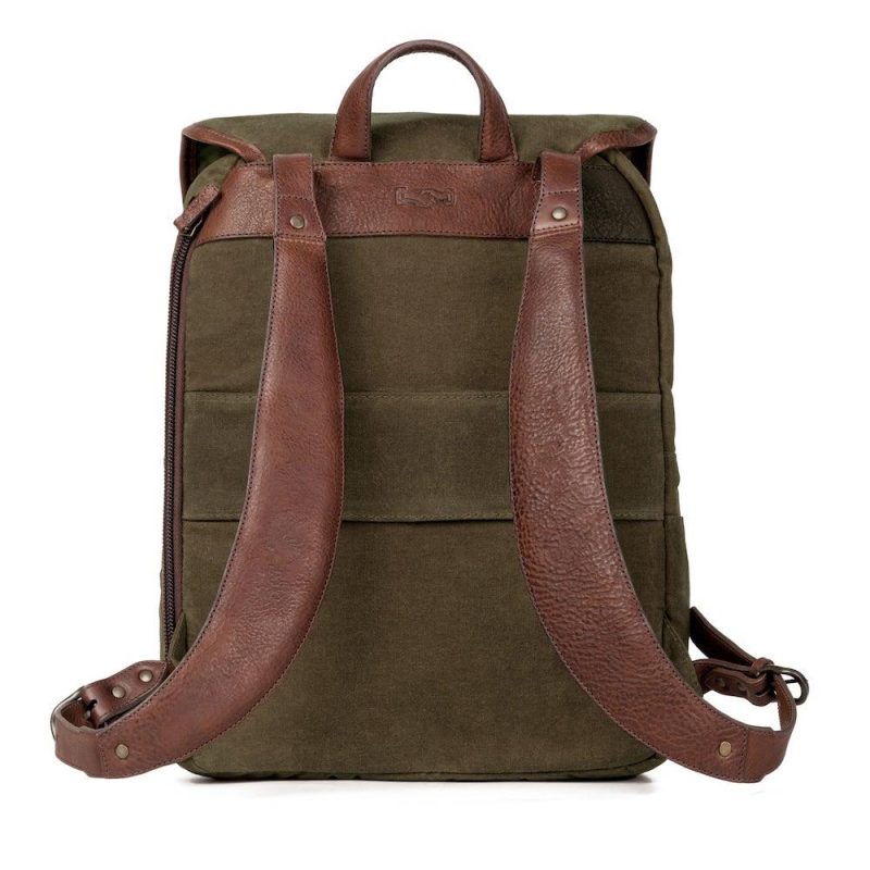 Mission Mercantile Leather Goods Campaign Waxed Canvas Backpack 15 570ed7b7 ce48 40d4 9cbb f9829c06664d