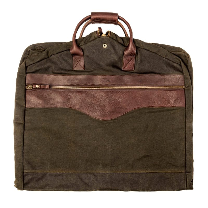 Mission Mercantile Leather Goods Campaign Waxed Canvas Garment Bag WW GB SMK FR 00 00 6