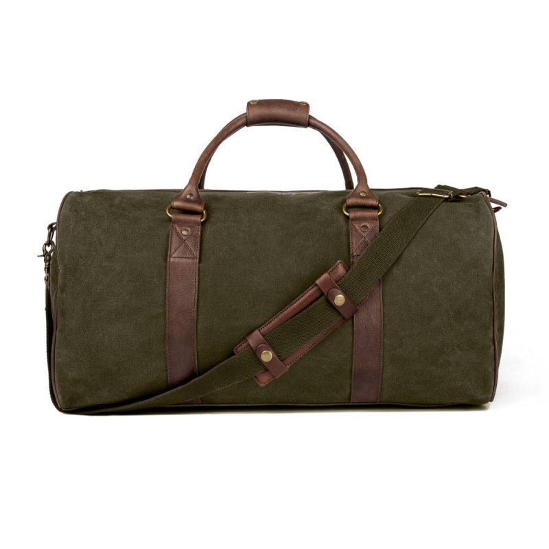 Mission Mercantile Leather Goods Campaign Waxed Canvas Large Field Duffle Bag 10