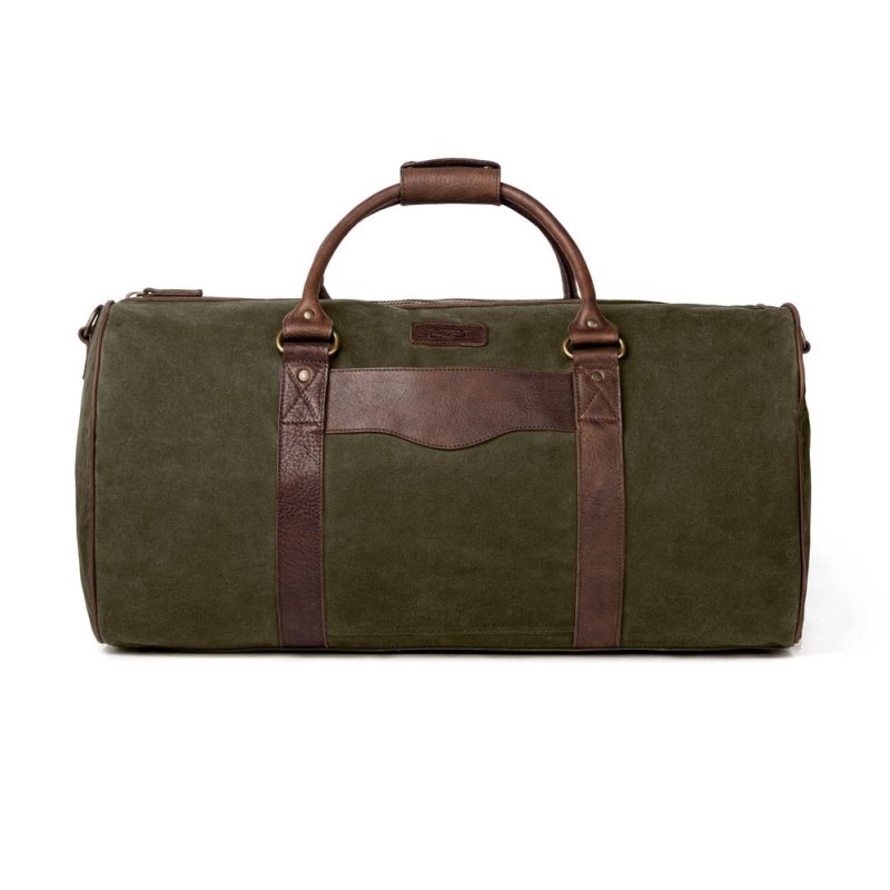 Mission Mercantile Leather Goods Campaign Waxed Canvas Large Field Duffle Bag WW FDLG SMK FR 00 00 9