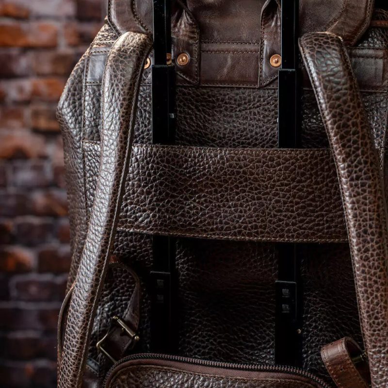 Mission Mercantile Leather Goods Theodore Leather Backpack MM TH BP ES 00 00 00 trolley handle 8ac3bea6 eff7 49c3 9f7d 9f2f007a194b