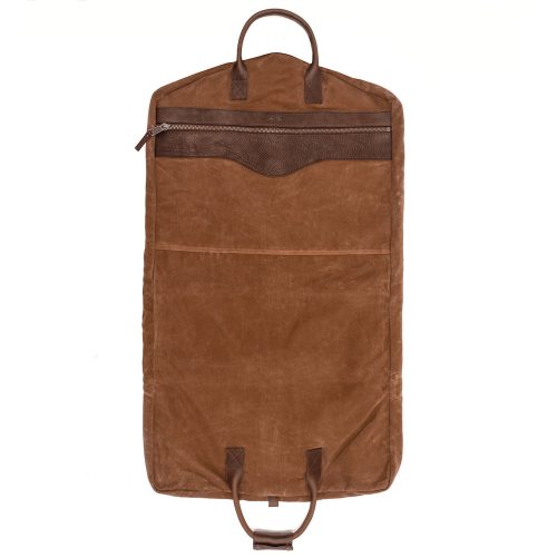 Mission Mercantile Campaign Waxed Canvas Garment Bag WW GB SMK BR 00 00 back