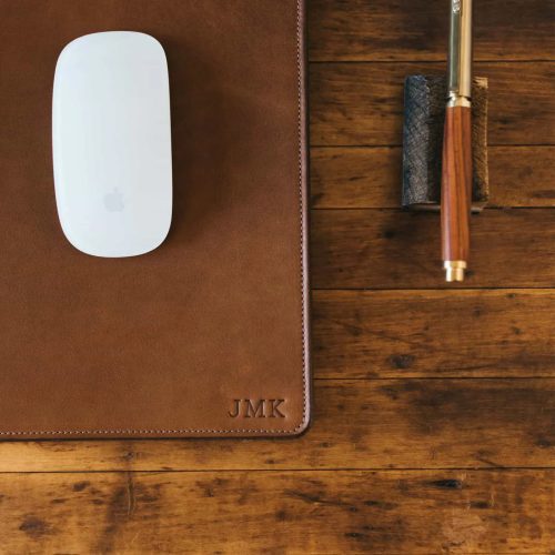 MonogrammedLeatherDeskPad