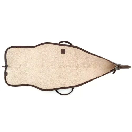 White Wing Leather Hunting Rifle Case Espresso interior