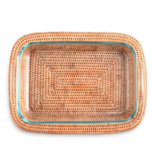 vagabond house replacement hand woven rattan 3qt rectangular casserole holder rt487 33096816558128